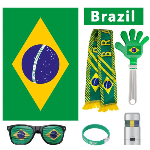 Cheering Outfit, National Flag Scarf, Facial Painting, Football Fan Glasses, Clapping, Football Match Cheering Sound