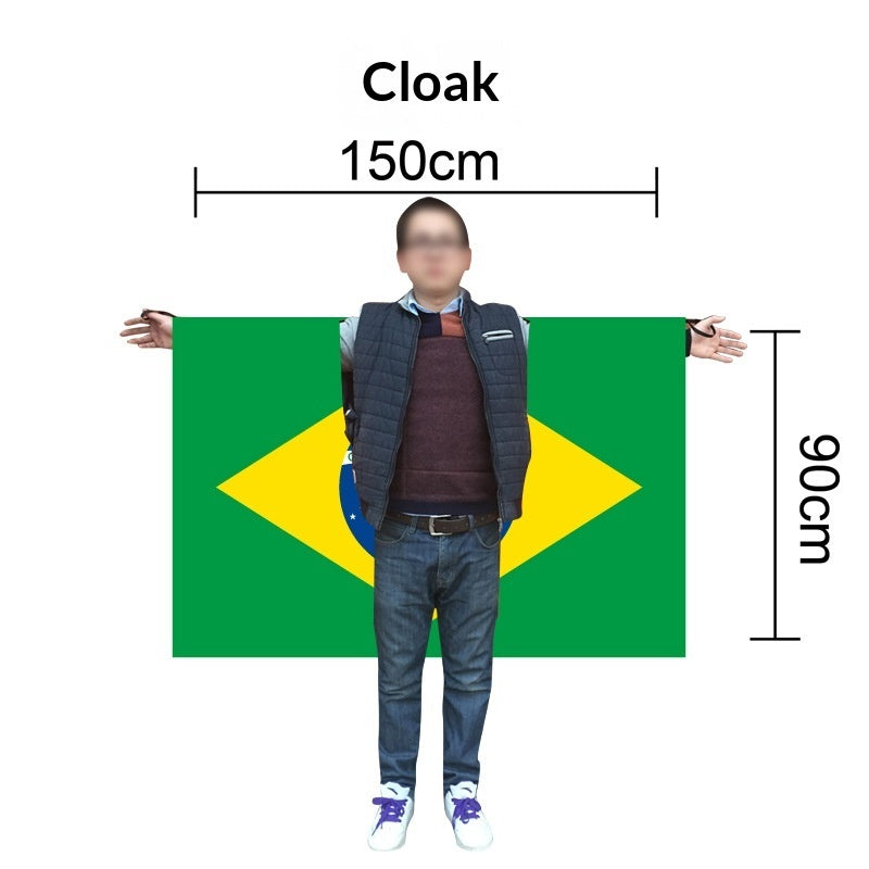 Cheering On The World Cup Stadium With Shawls And Flags