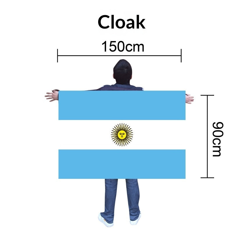 Cheering On The World Cup Stadium With Shawls And Flags