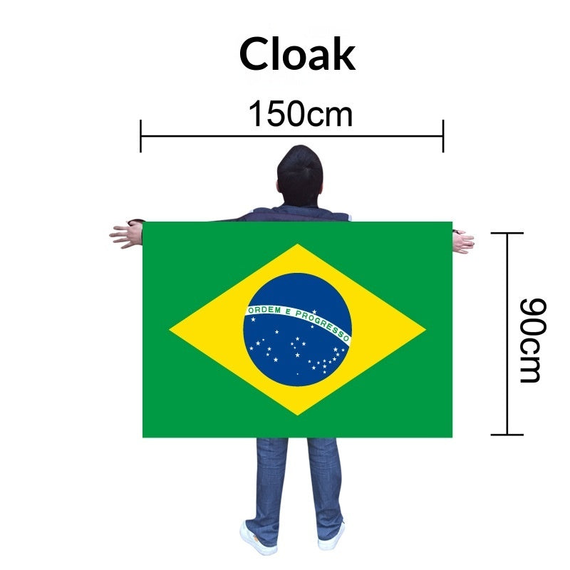 Cheering On The World Cup Stadium With Shawls And Flags