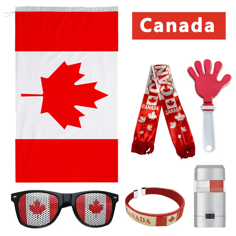 Cheering Outfit, National Flag Scarf, Facial Painting, Football Fan Glasses, Clapping, Football Match Cheering Sound